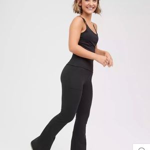 OFFLINE By Aerie The Hugger High Waisted Foldover Flare Legging